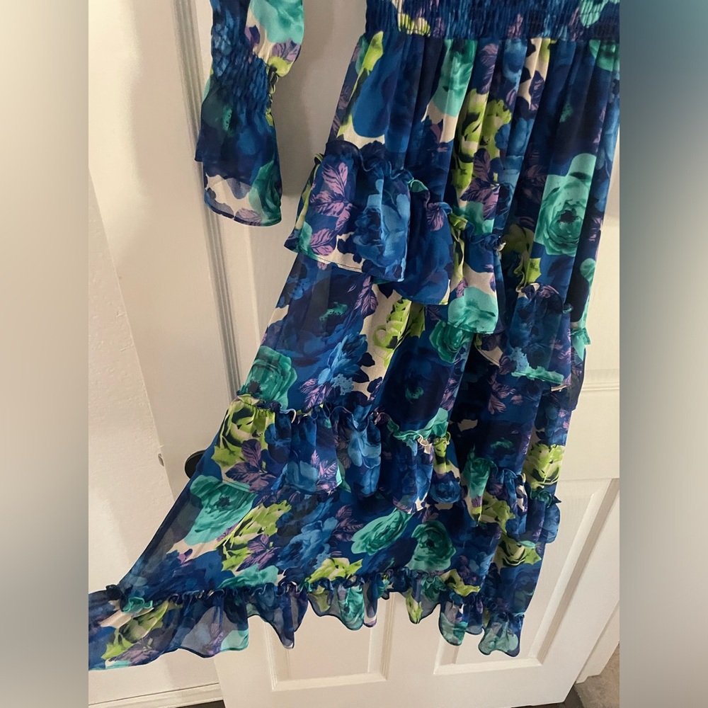 MISA Los Angeles Rania Dress In Blue Maxi - Picture 8 of 13